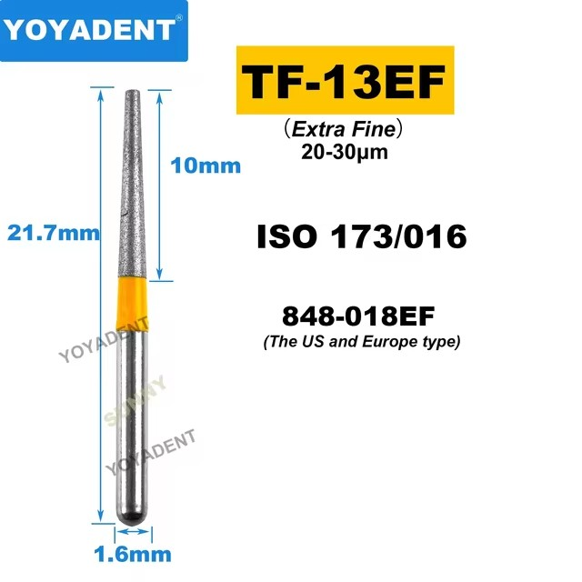 Dental Diamond Burs TF Fine/Extra Fine/Coarse type for High Speed 10pcs/Pack