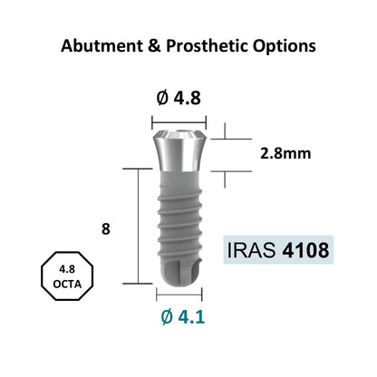 [Tissue Level Precision] Fixture Neck Diameter 4.8 Octa Compatible with Straumann, ITI Types