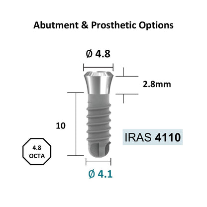 [Tissue Level Precision] Fixture Neck Diameter 4.8 Octa Compatible with Straumann, ITI Types