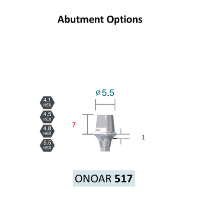 [Bone Level Tapered] BestDuo Abutment Diameter 3.5/4.0/4.8/5.5