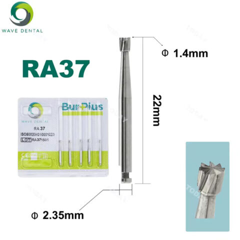 Dental Tungsten Carbide Low Speed Burs Round Head RA 34 - 41 5Pcs/Pack