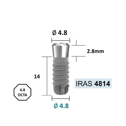 [Tissue Level Precision] Fixture Neck Diameter 4.8 Octa Compatible with Straumann, ITI Types