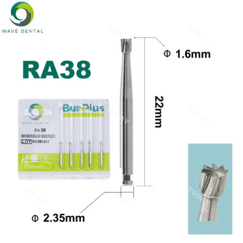 Dental Tungsten Carbide Low Speed Burs Round Head RA 34 - 41 5Pcs/Pack