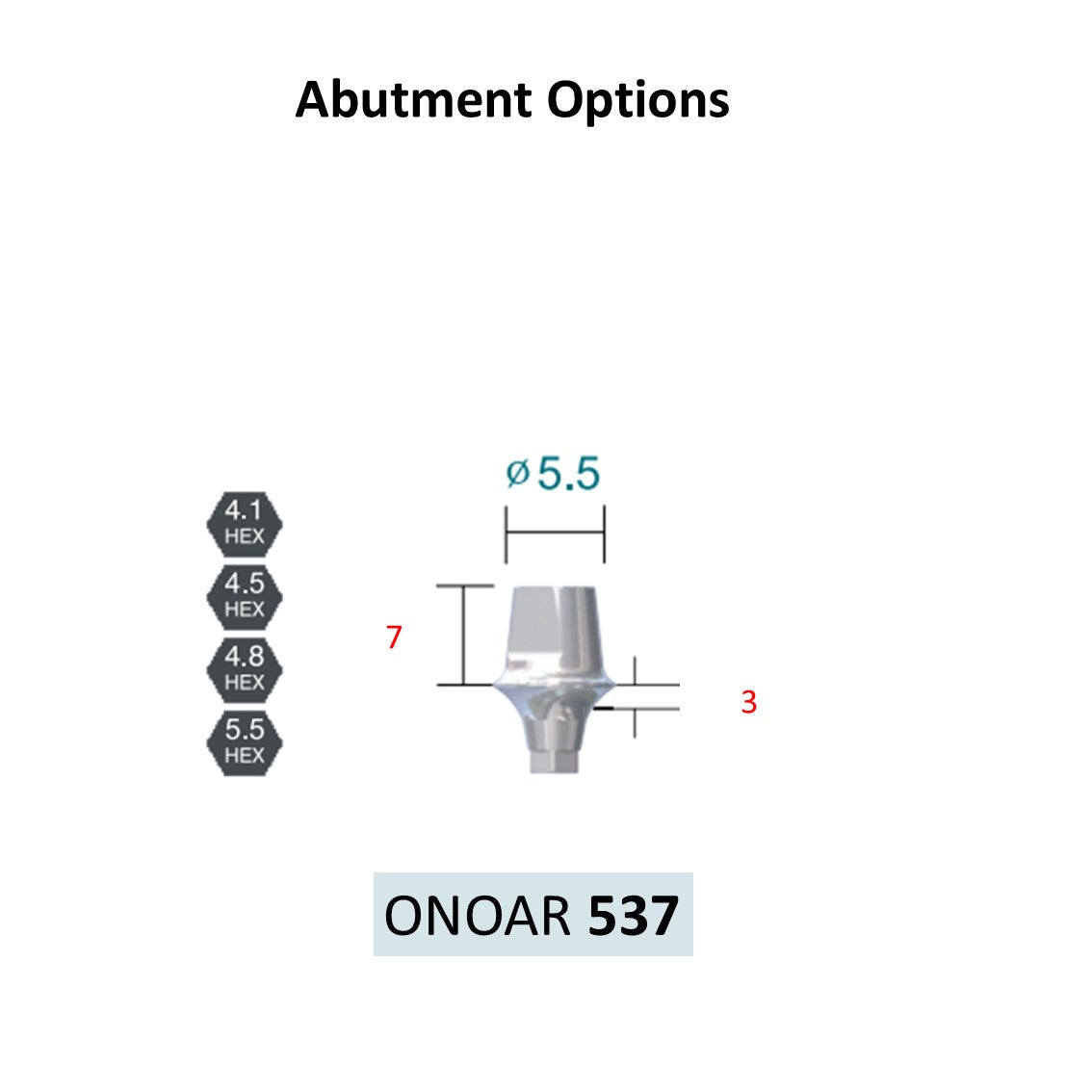 [Bone Level Tapered] BestDuo Abutment Diameter 3.5/4.0/4.8/5.5