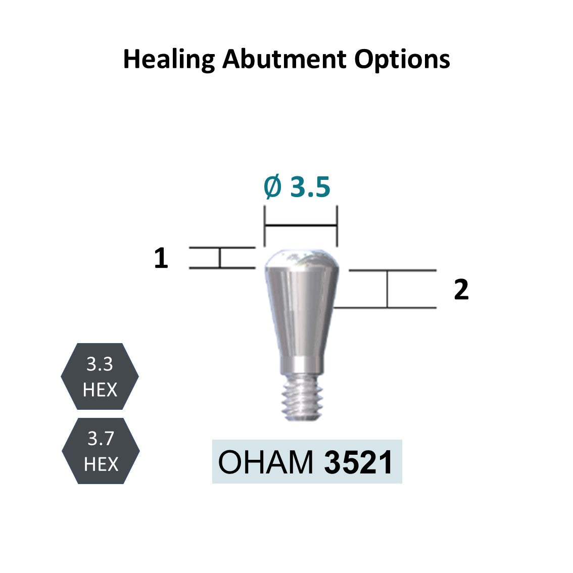 [Bone Level Tapered] Healing Abutment FDA/CE Made in Korea