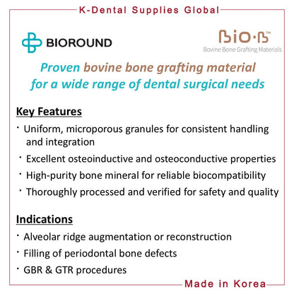 BIO-B Bovine Bone Grafting Materials Syringe Small/Large Particle Size Weight 3 types