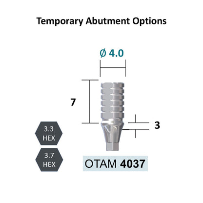 [Bone Level Tapered] Temporary Abutment Mini/Regular Size