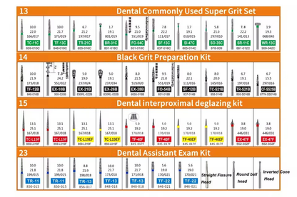 Dental Diamond Strawberries Burs Kit Polishing Tools for High Speed 10pcs/Box