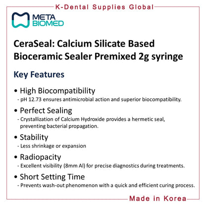 Meta Biomed CeraSeal Calcium Silicate Based Bioceramic Sealer Premixed 2g