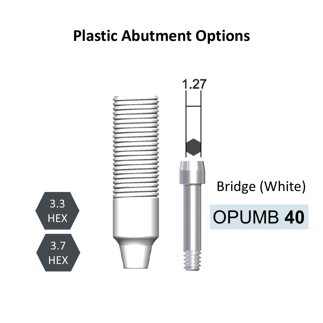 [Bone Level Tapered] Plastic Abutment