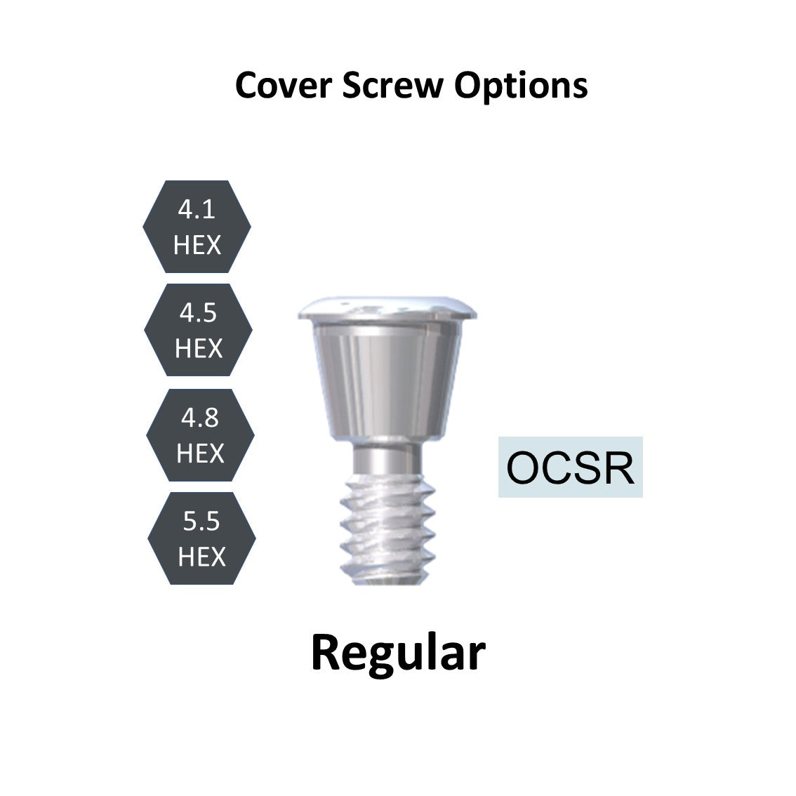 [Bone Level Tapered] Cover Screw Mini & Regular FDA/CE Made in Korea