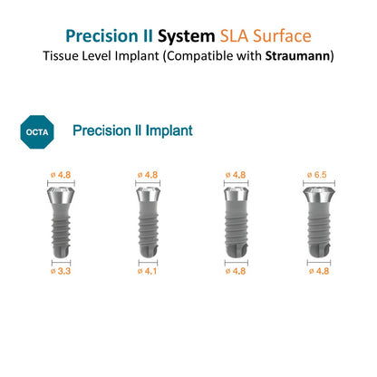 [Tissue Level Precision] Fixture Neck Diameter 6.5 Octa Compatible with Straumann, ITI Types
