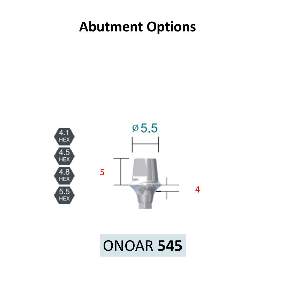 [Bone Level Tapered] BestDuo Abutment Diameter 3.5/4.0/4.8/5.5