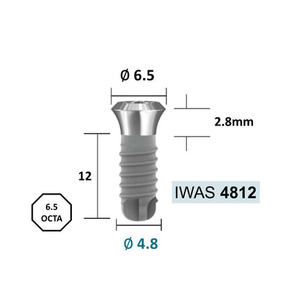 [Tissue Level Precision] Fixture Neck Diameter 6.5 Octa Compatible with Straumann, ITI Types