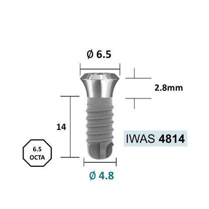 [Tissue Level Precision] Fixture Neck Diameter 6.5 Octa Compatible with Straumann, ITI Types