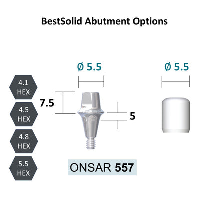 [Bone Level Tapered] BestSolid Abutment Diameter 3.5/4.0/4.8/5.5/6.5