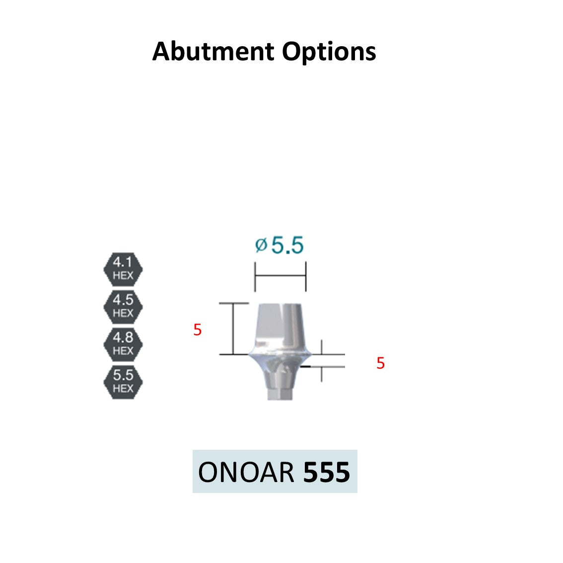 [Bone Level Tapered] BestDuo Abutment Diameter 3.5/4.0/4.8/5.5