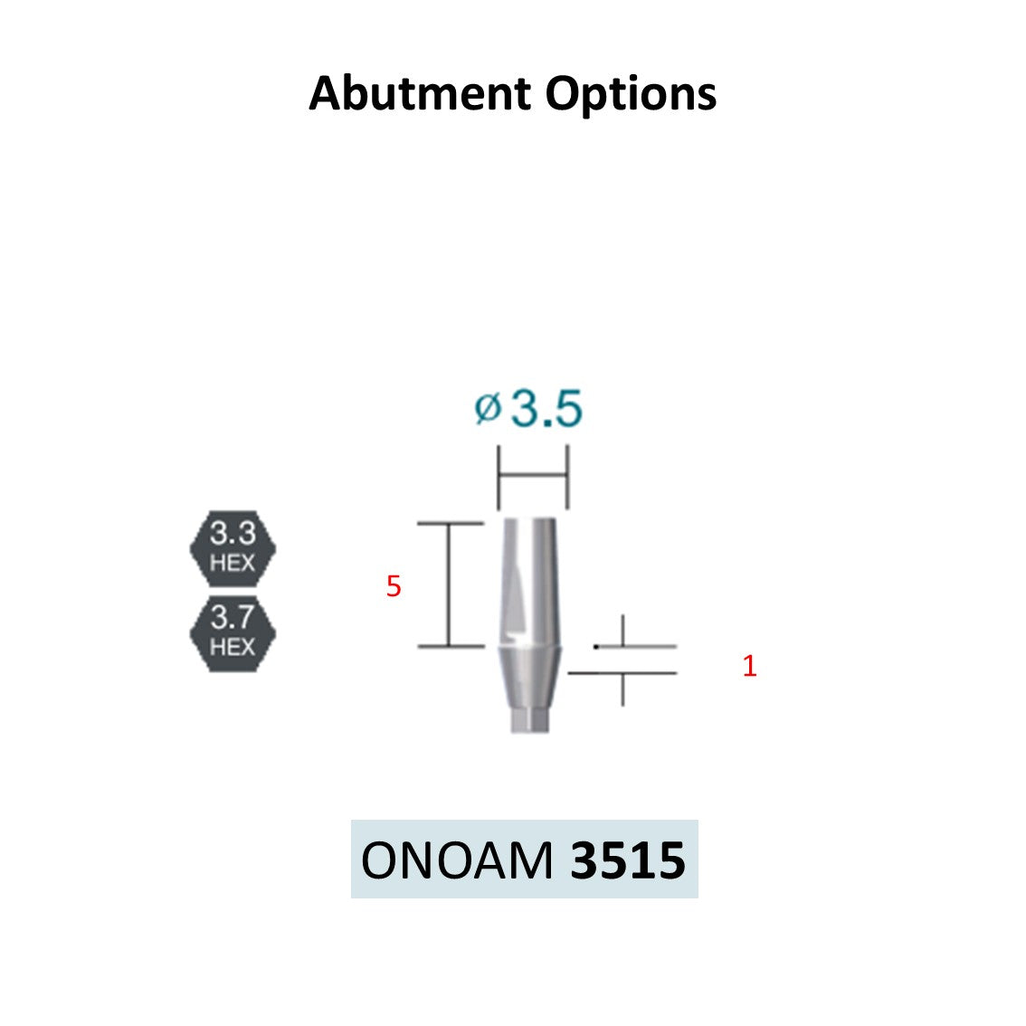 [Bone Level Tapered] BestDuo Abutment Diameter 3.5/4.0/4.8/5.5