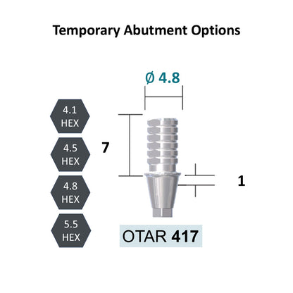 [Bone Level Tapered] Temporary Abutment Mini/Regular Size