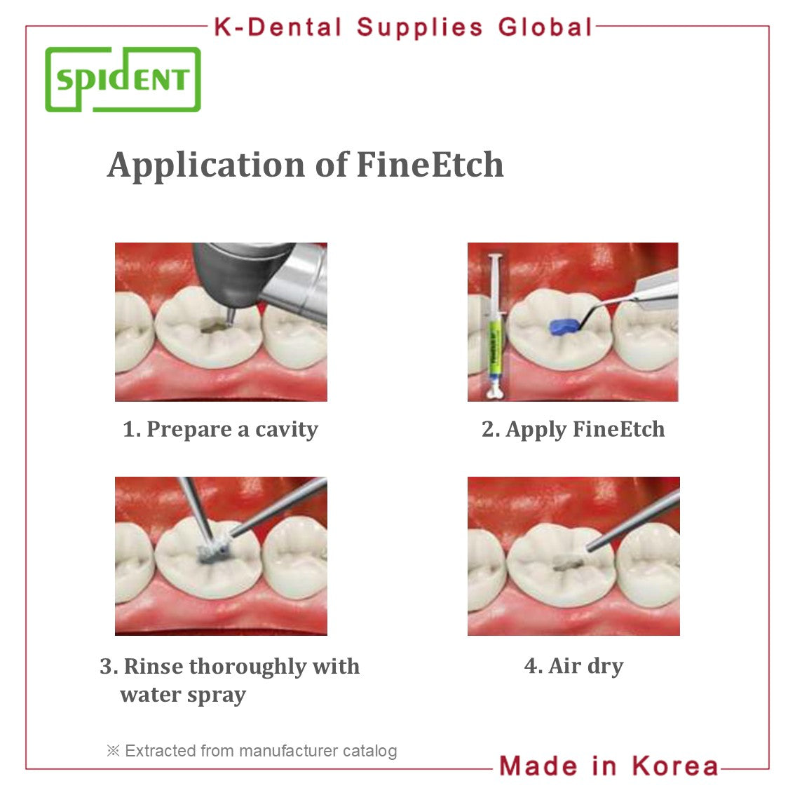 FineEtch(37% Etching Gel) 5ml x 3ea