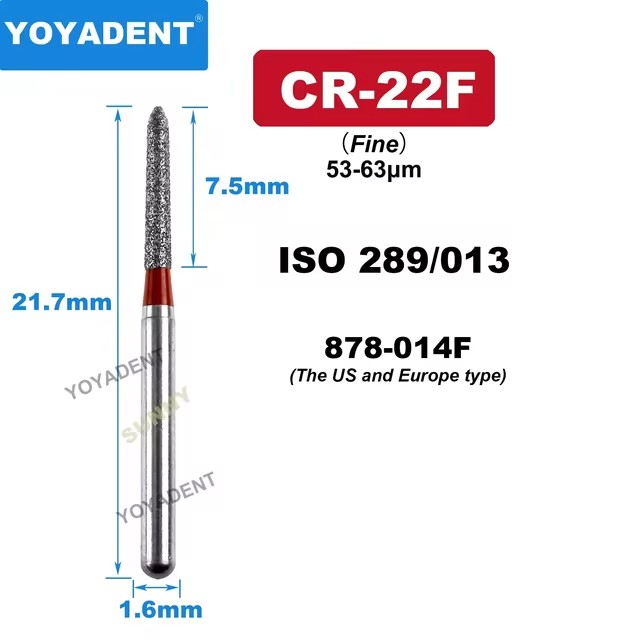 Dental Diamond Strawberries Burs CR Type for High Speed Handpiece 10pcs/Pack