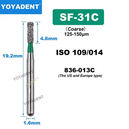 Dental Diamond Burs SF type for High Speed 10pcs/Pack