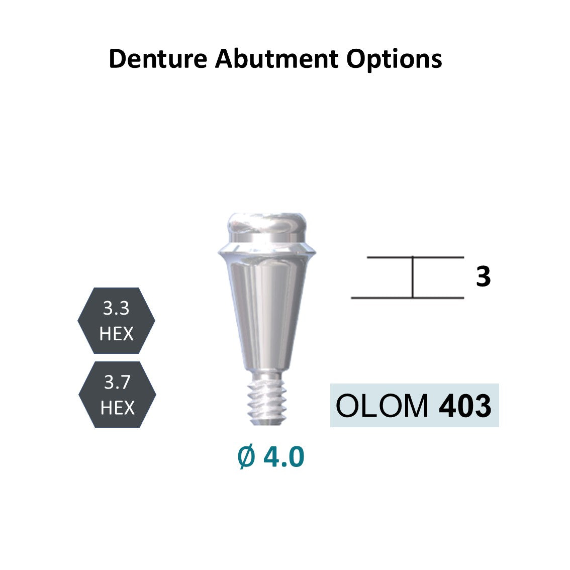 [Bone Level Tapered] Denture Abutment