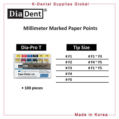 Dia-ProT Dental Millimeter Marked Paper Points