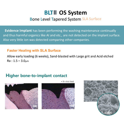 [Bone Level Tapered] Fixture Internal Hex 2.5mm(Regular) FDA/CE Made in Korea