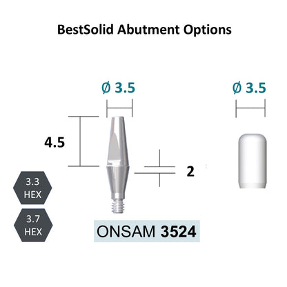 [Bone Level Tapered] BestSolid Abutment Diameter 3.5/4.0/4.8/5.5/6.5