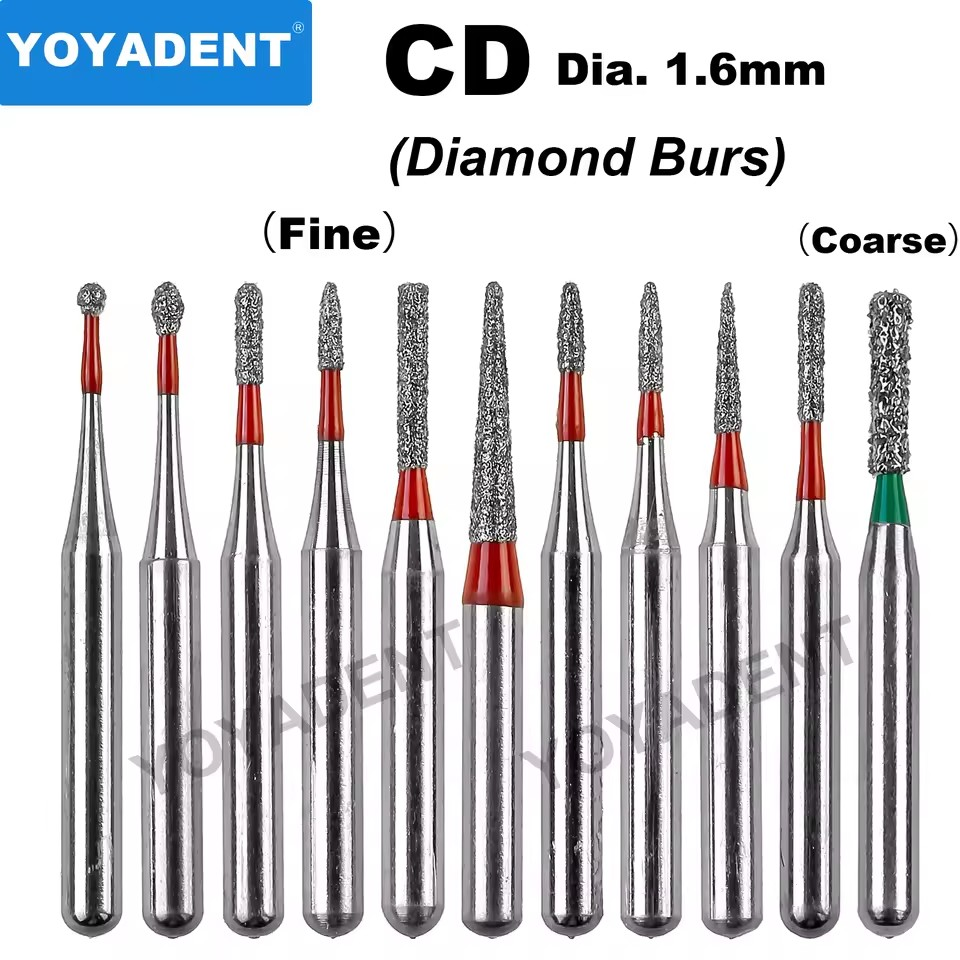 Dental Diamond Strawberries Burs CD Fine type for High Speed 10pcs/Pack