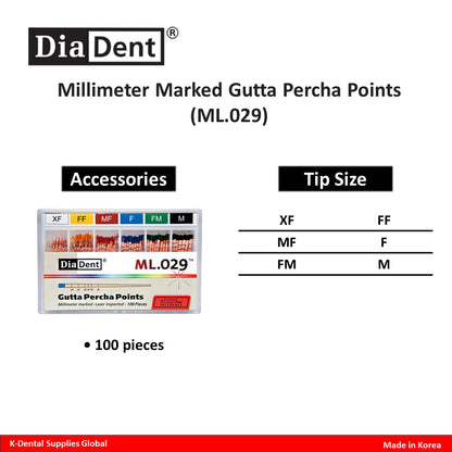 Dental Millimeter Marked Gutta Percha Points ML.029