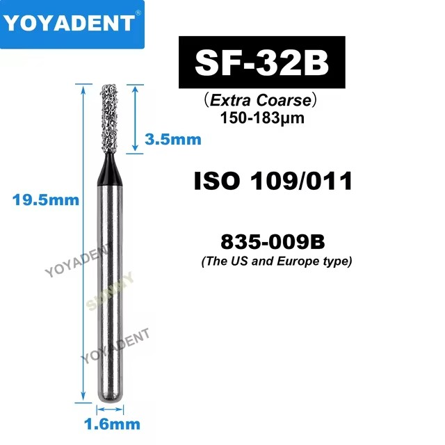 Dental Diamond Burs SF type for High Speed 10pcs/Pack