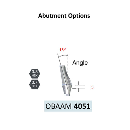 [Bone Level Tapered] BestAngled Abutment Mini/Regular Size, 15º/25º Angle