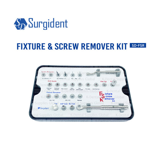 Dental Implant Fixture & Fractured Screw Remover Kit Combo Removal Kit & Components