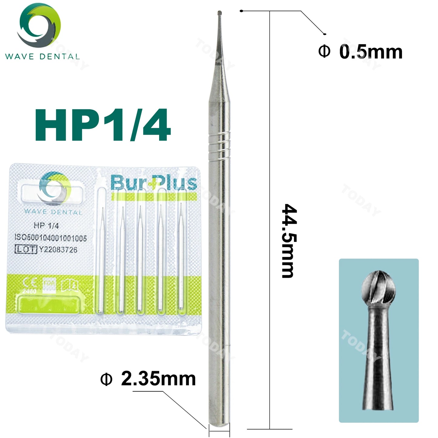 Dental Tungsten Carbide HP Burs For Straight Nose Cone Handpiece 5pcs/pack