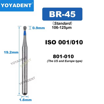 Dental Diamond Strawberries Burs BR type for High Speed 10pcs/Pack