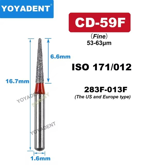 Dental Diamond Strawberries Burs CD Fine type for High Speed 10pcs/Pack