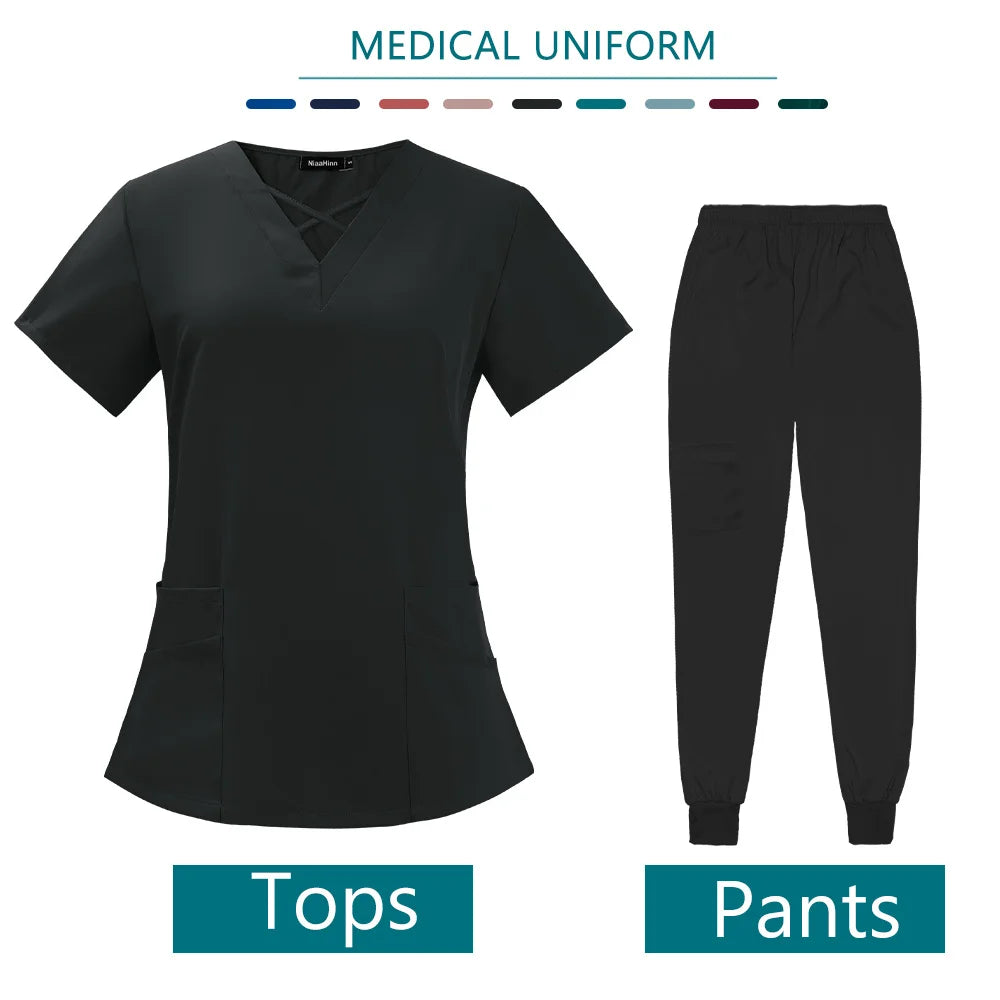 Hospital Dental Clinic Scrubs Sets Medical Clothing for Women Workwear Overalls