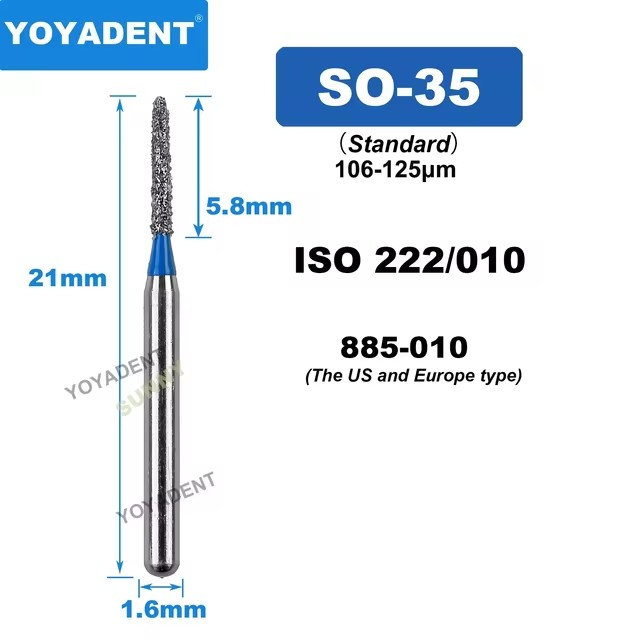 Dental Diamond Burs SO type for High Speed 10pcs/Pack