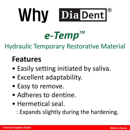 e-temp Hydraulic Temporary Restorative Material 30g