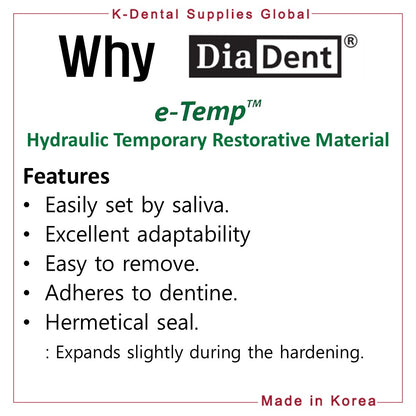 e-temp Hydraulic Temporary Restorative Material 30g