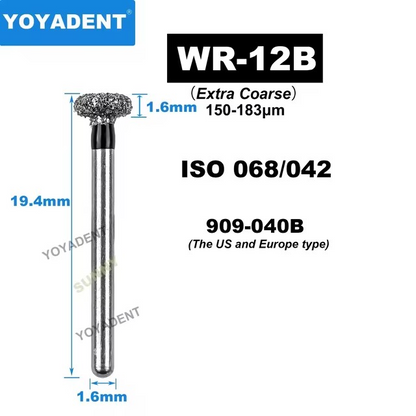 Dental Diamond Burs WR type for High Speed 10pcs/Pack