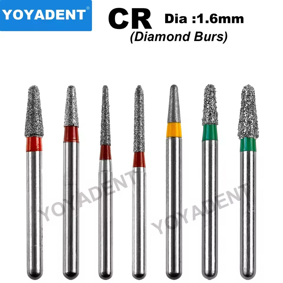 Dental Diamond Strawberries Burs CR Type for High Speed Handpiece 10pcs/Pack