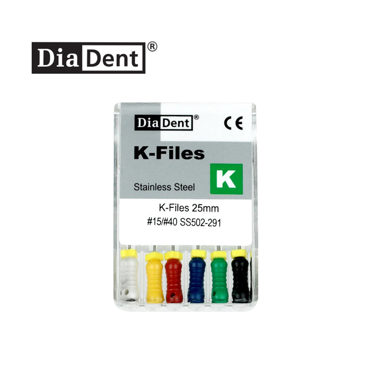 Dental Root Canal Endo K-file Stainless Steel 25mm All sizes (6ea/pkg)