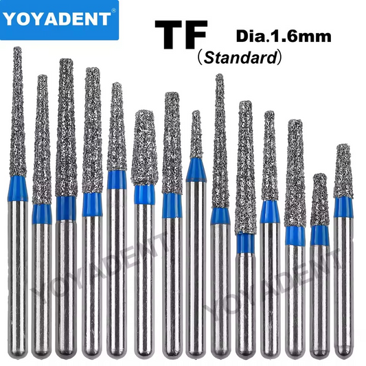 Dental Diamond Burs TF Standard for High-Speed 10Pcs/Pack