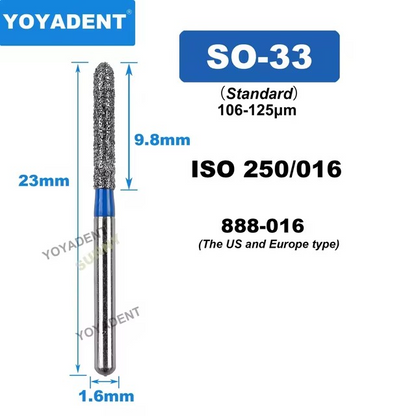 Dental Diamond Burs SO type for High Speed 10pcs/Pack