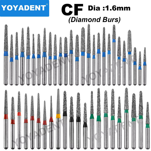 Dental Diamond Chamfur Burs CF type for High Speed 10pcs/Pack