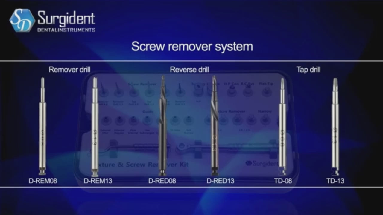 Dental Implant Surgical Screw Removal Kit & Components