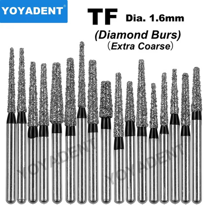 Dental Diamond Burs TF Extra Coarse for High-Speed 10Pcs/Pack